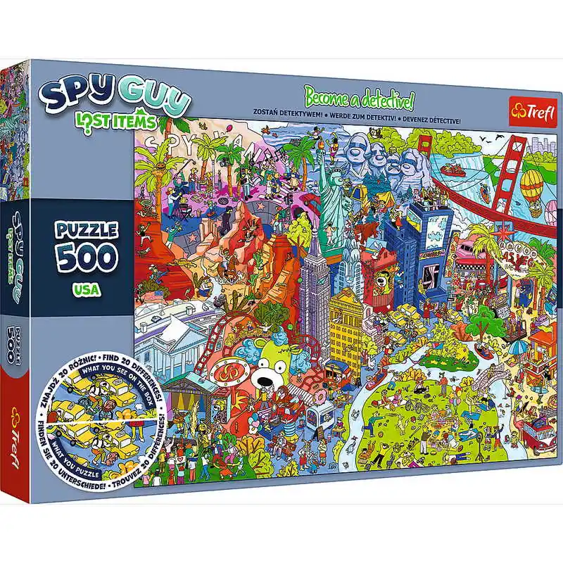 Trefl Puzzle Spy Guy - USA nyomozós kirakó 500 db-os (37480) Biztonságos vásárlás