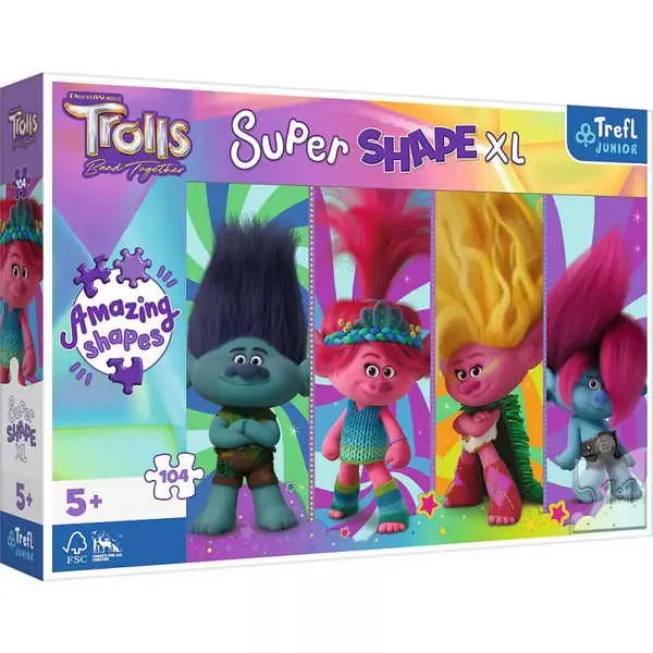 Trefl Puzzle Super Shape XL 104 Trolls 2 (50037) Kihagyhatatlan ajánlat