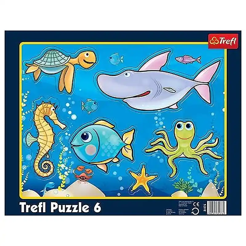 Olcsóbb Trefl Tengeri állatok 6 db-os keretes puzzle (31076)