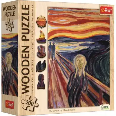 Újdonság Trefl Wooden puzzle - A sikoly - Munch 200 db-os (20252)