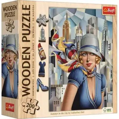 Prémium Trefl Wooden puzzle - Summer in the City 200 db-os (20251)