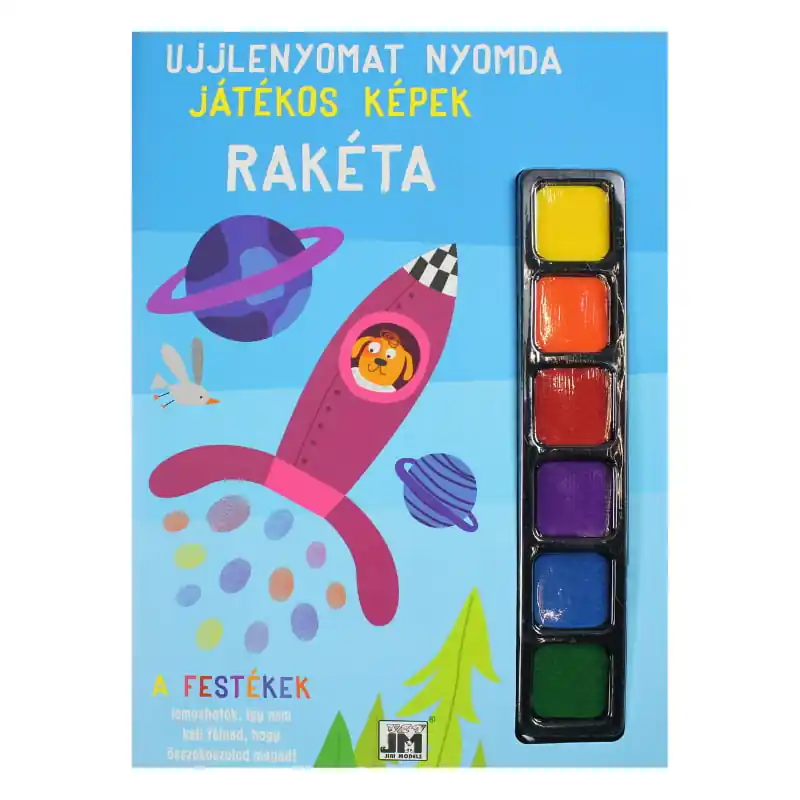 Ujjlenyomat nyomda játékos képek rakéta foglalkoztató füzet festékkel (174799) Kedvezményes ár