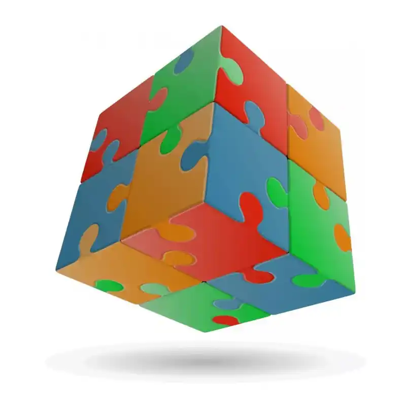 V-Cube 2x2 versenykocka-egyenes forma, Puzzle minta (matrica nélküli) Legnépszerűbb