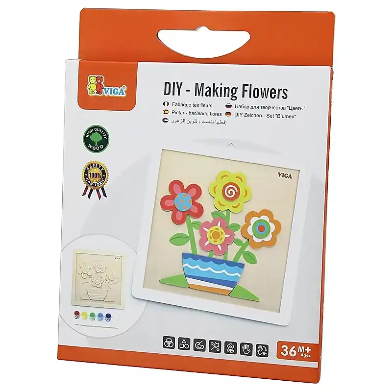 Viga Toys virágos fa kreatív képkészítő szett 23 cm (506858) Vásárlói kedvenc