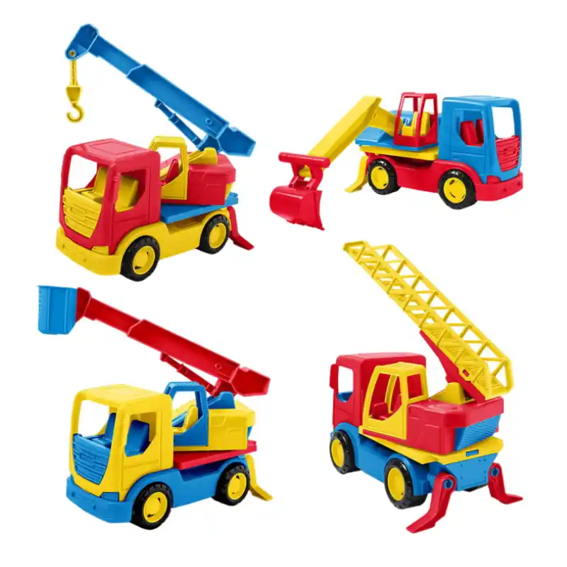 Wader Tech Truck tűzoltóautó citromsárga-kék-piros 28 cm (35319) Ne maradj le