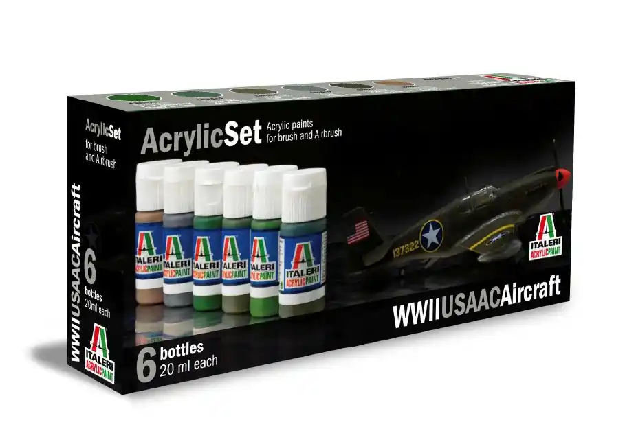 Italeri Acrylic szett WWII USAAC AIRCRAFT (438AP) festék Népszerű