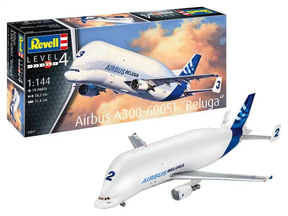 Revell Airbus A300-600ST Beluga 1 144 makett repülő (03817) Azonnali szállítás