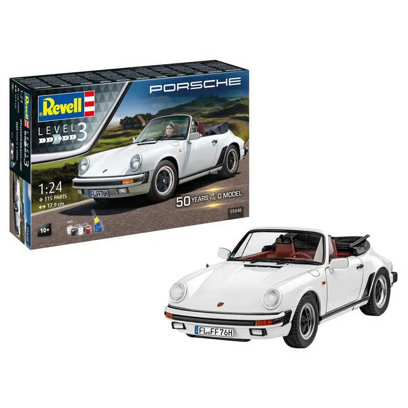 Akció Revell Gift Set Porsche 911 G-Model Cabrio 50th Anniversary 1 24 makettszett (05646)