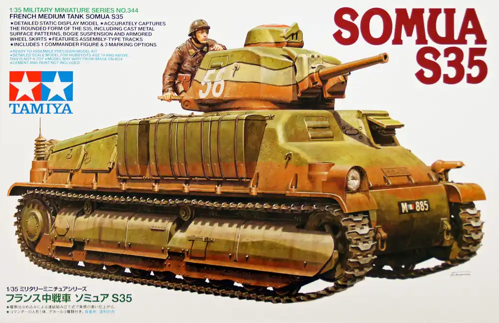 Rendeld meg most Tamiya French Medium Tank SOMUA S35 1 35 makett harcjármű (300035344)