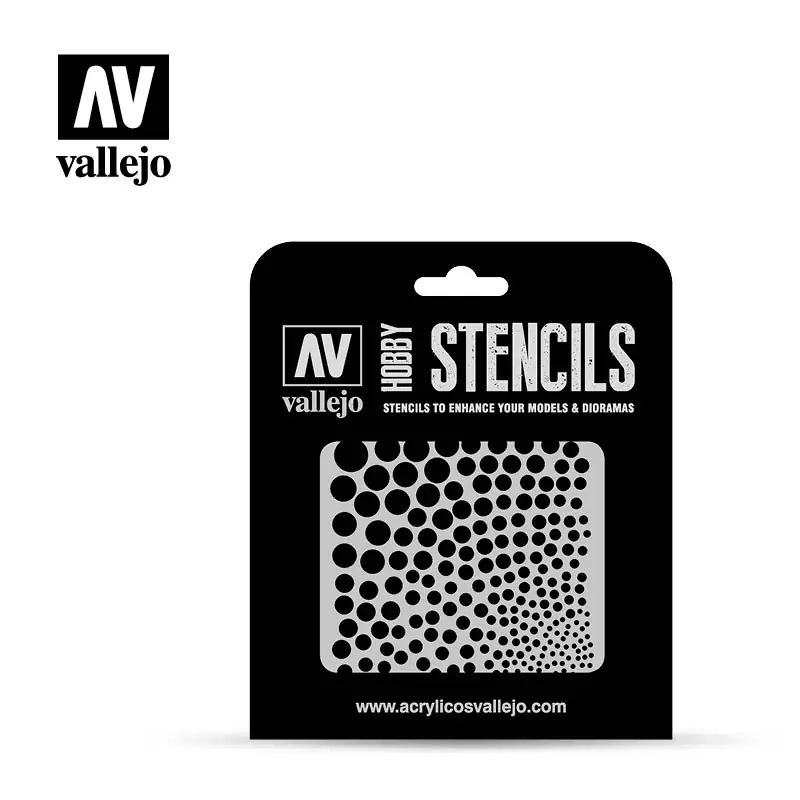 Gyors kiszállítás Vallejo Stencil - Circle Textures (ST-SF002)