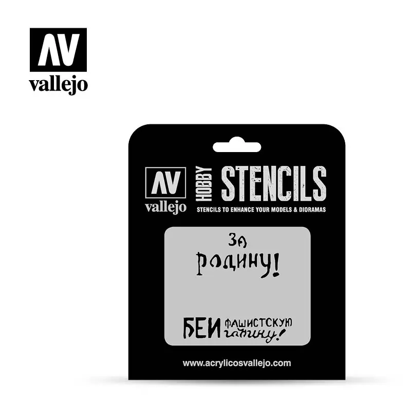 Akció Vallejo Stencil - Soviet Slogans WWII 2 (ST-AFV005)