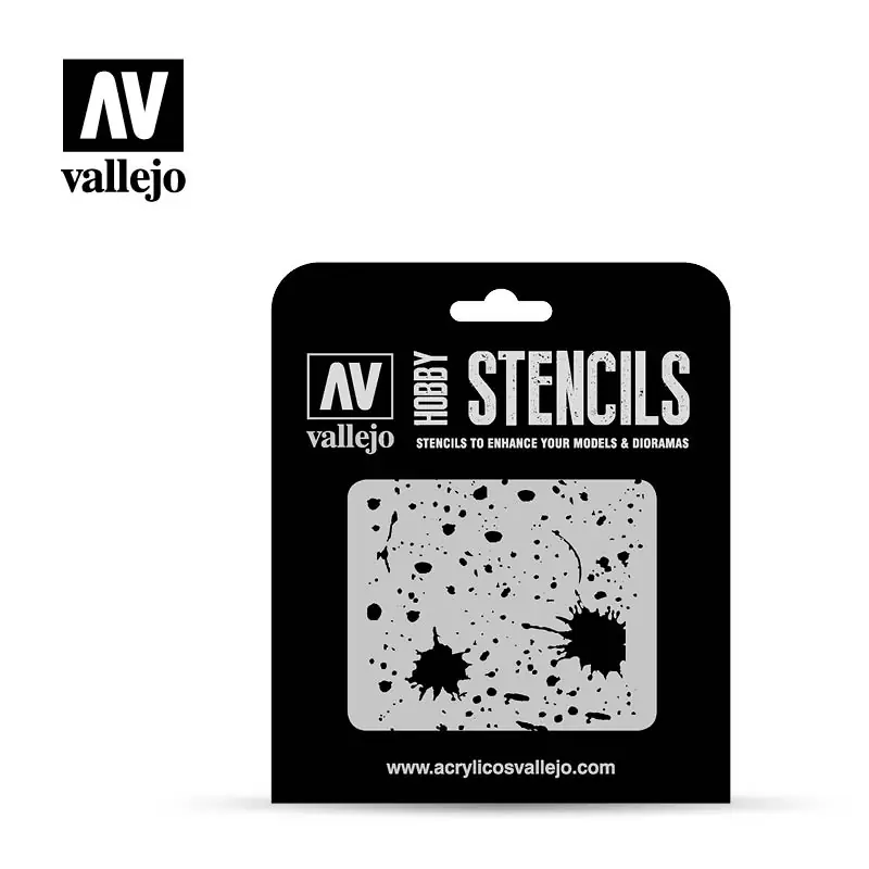 Csak ma Vallejo Stencil - Splash Stains (ST-TX003)