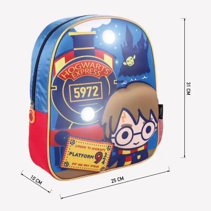 Cerda gyerek hátizsák Harry Potter 3D világítással 25 x 31 cm (10462 C) Vásárlói kedvenc