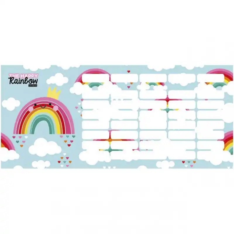 Exkluzív ajánlat Lizzy Card kétoldalú mini órarend Happy Rainbow 18 x 7,5 cm (164046)