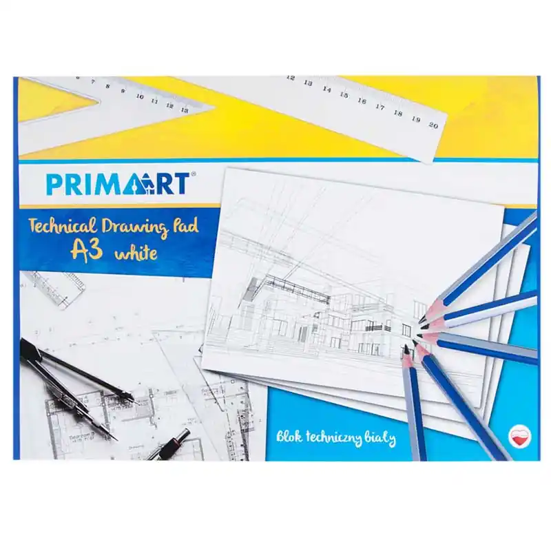 Prémium Prima Art fehér színű műszaki rajztömb A3 (412470)