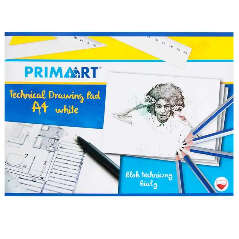 Olcsó Prima Art fehér színű műszaki rajztömb A4 (361018)
