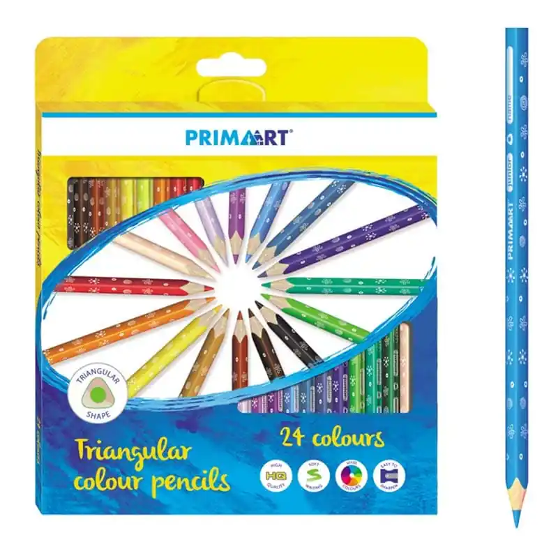 Vedd meg online Prima Art háromszög alakú mintás színes ceruza készlet 24 db-os (359813)