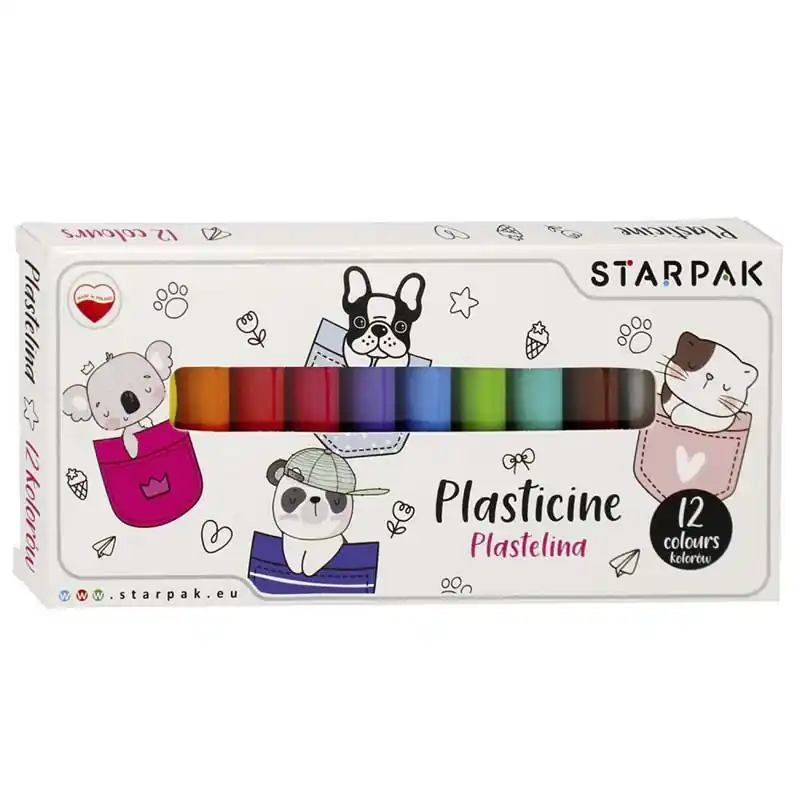 Újdonság Starpak állatos gyurma készlet 12 színnel (492056)