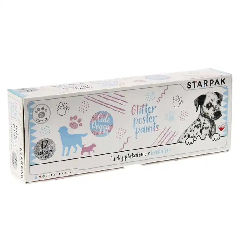 Starpak Kutyás csillogós plakát festék készlet 12 színnel 20 ml (472917) Legkelendőbb