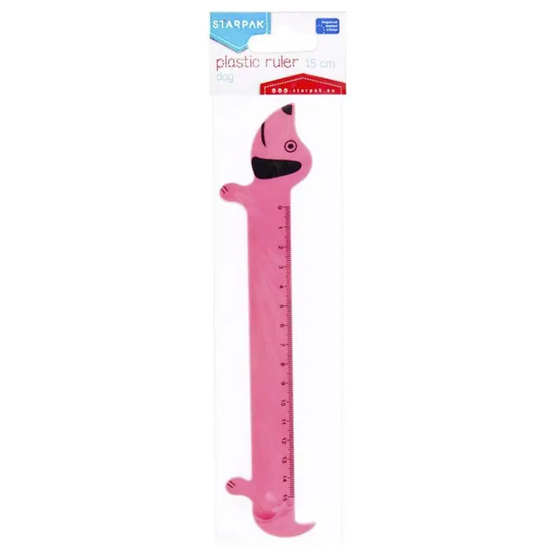 Vásárlói kedvenc Starpak kutyás vonalzó pink 15 cm (447745)