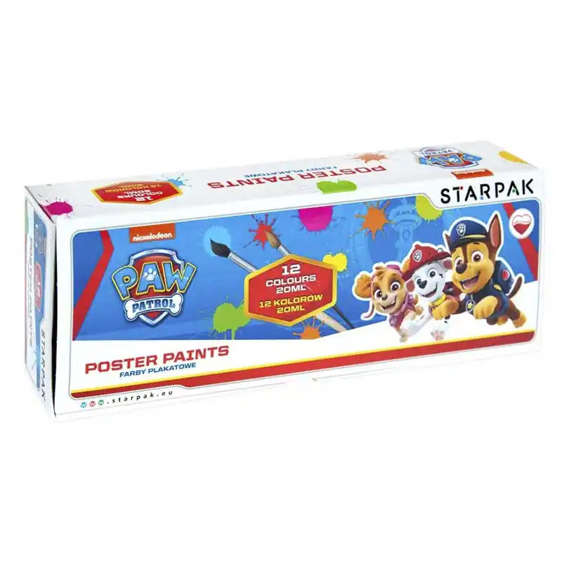 Akciós ár Starpak Mancs őrjárat plakát festék készlet 12 színnel 20 ml (352979)