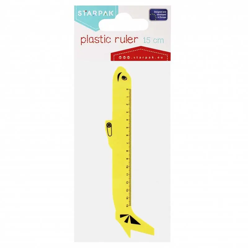 Vedd meg online Starpak repülőgép vonalzó citromsárga 15 cm (470961)