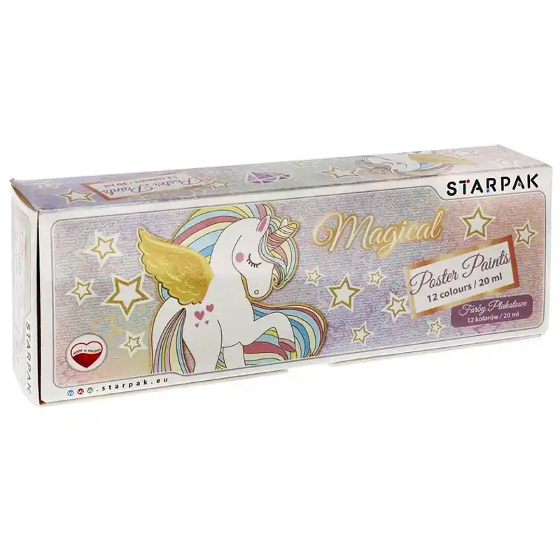 Utolsó esély Starpak Unikornis plakát festék készlet 12 színnel 20 ml (472915)