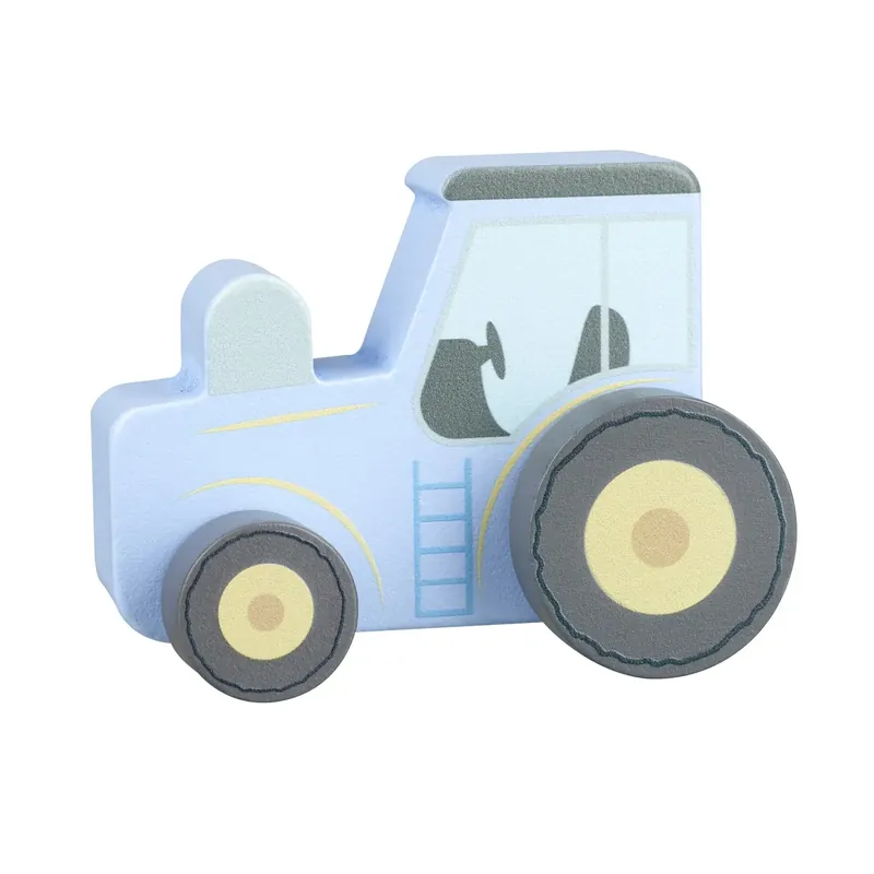 Legkelendőbb Kék fa traktor tolható játék, Orange Tree Toys