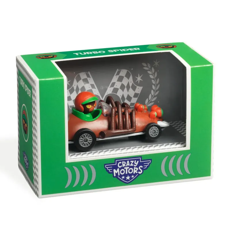 Turbo Spider Versenyautó, Crazy Motors Kollekció, Djeco Biztonságos vásárlás