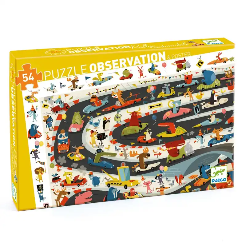Autós verseny puzzle, Djeco Akció