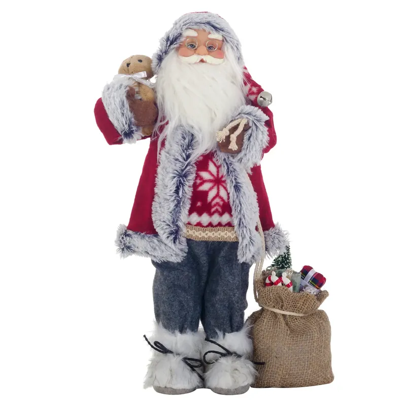 Mikulás figura ajándékzacskóval 46cm Ajánlat