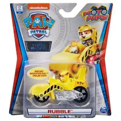 PATRULA CATELUSILOR MACHETA METALICA RUBBLE CU MOTOCICLETA Gyors kiszállítás