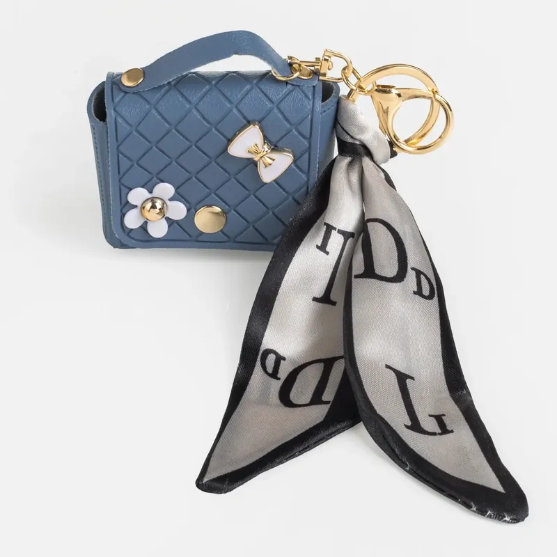 Mini Kék Táska Charm Sál Y 20cm Prémium