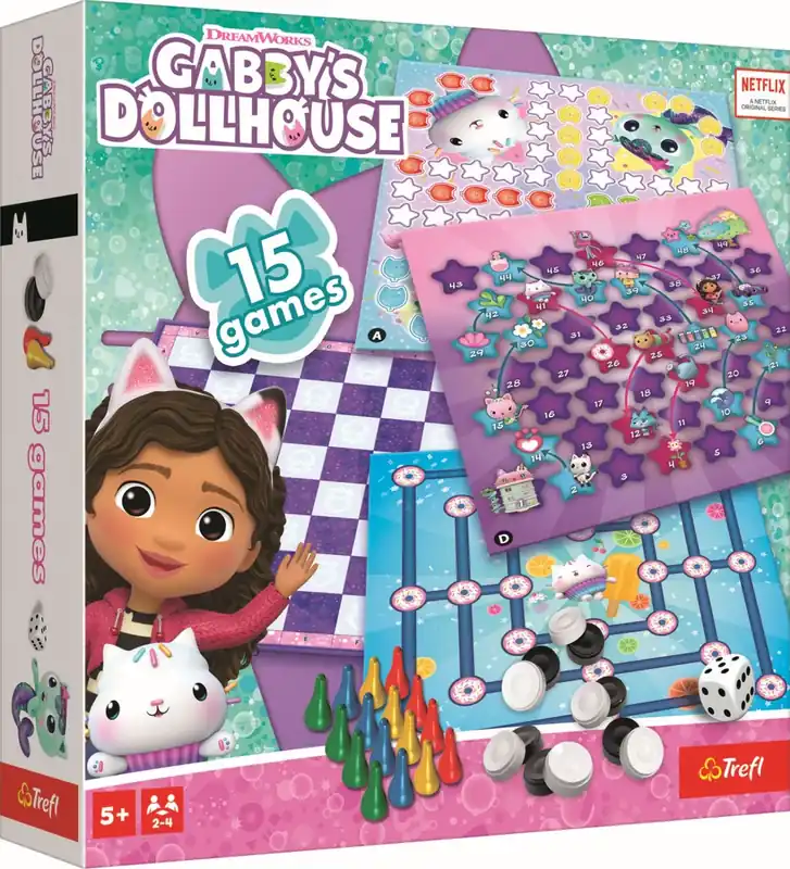 Szuper akció TREFL GABBYS DOLLHOUSE JÁTÉKCSOMAG 15 HAGYOMÁNYOS JÁTÉKKAL
