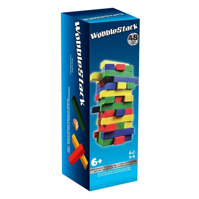 Legnépszerűbb Társasjáték Tumblin Tower színes kockákkal - 48 darab