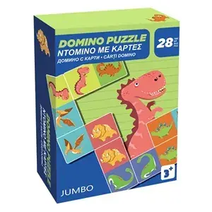 Dinoszaurusz és Formák Dominó Társasjáték 28 darabos Biztonságos fizetés