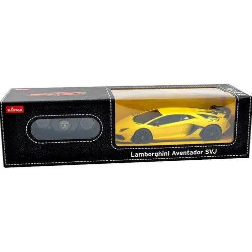 MASINA CU TELECOMANDA LAMBORGHINI AVENTADOR SVJ GALBEN CU SCARA 1 LA 24 Rendeld meg most