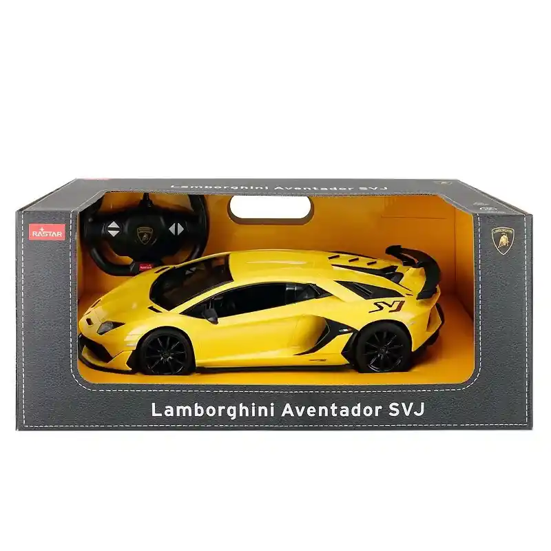 MASINA CU TELECOMANDA LAMORGHINI AVENTADOR SVJ GALBEN SCARA 1 LA 14 Csak ma
