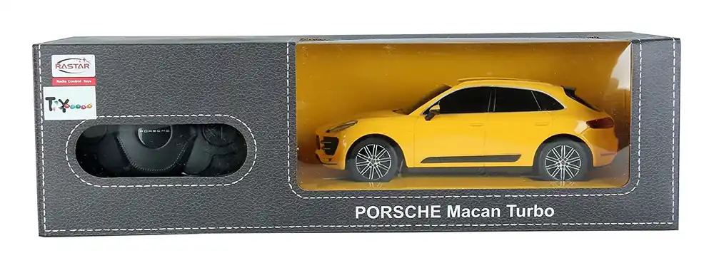 Vedd meg most MASINA CU TELECOMANDA PORSCHE MACAN TURBO GALBEN CU SCARA 1 LA 24