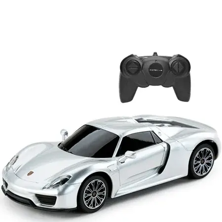 Legkelendőbb MASINA CU TELECOMANDA PORSCHE 918 SPYDER ARGINTIU CU SCARA 1 LA 24