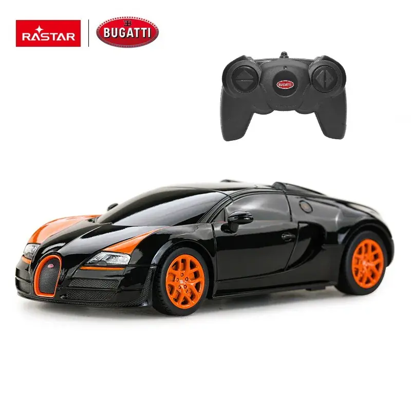 Akciós ár MASINA CU TELECOMANDA BUGATTI GRAND SPORT VITESSE NEGRU CU SCARA 1 LA 24
