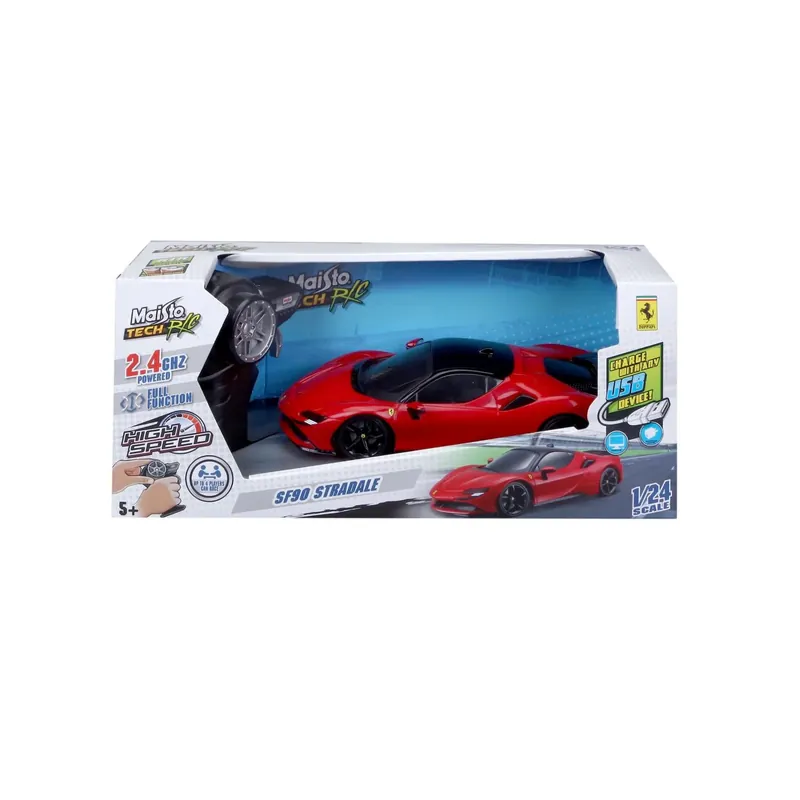 MAISTO MASINUTA PREMIUM CU TELECOMANDA 2.4GHz FERRARI SF90 STRADALE SCARA 1 LA 24 Szuper ajánlat