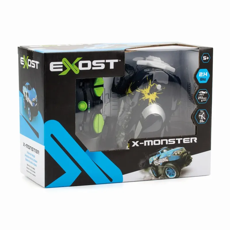 EZÜST EXOST TÁVIRÁNYÍTÓS AUTÓ X MONSTER FEKETE Azonnali szállítás
