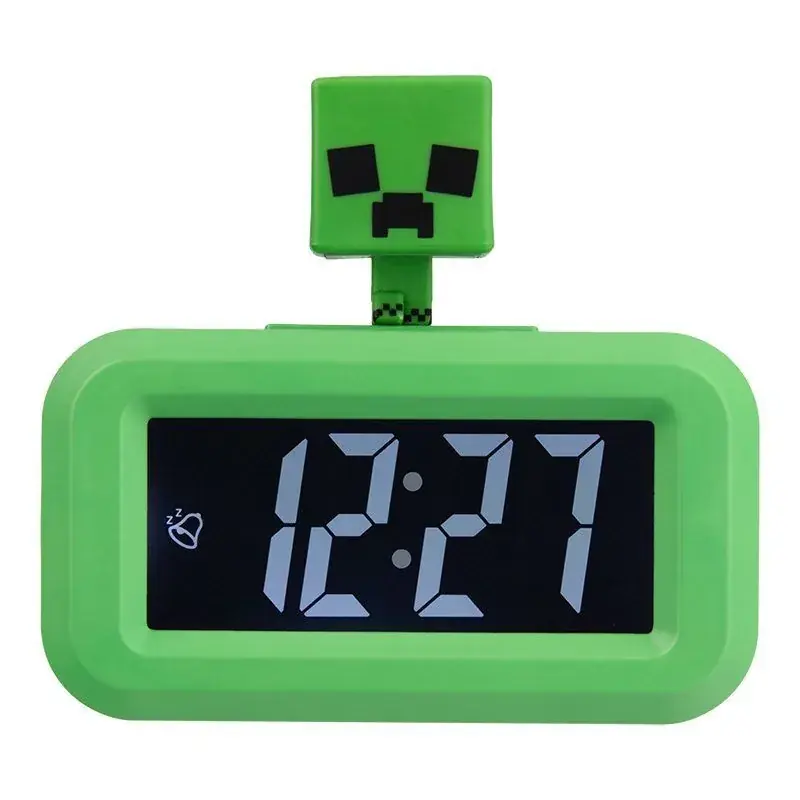 Nézd meg most Minecraft Creeper Icon Mini digitális ébresztőóra, 8 cm, szundi funkció