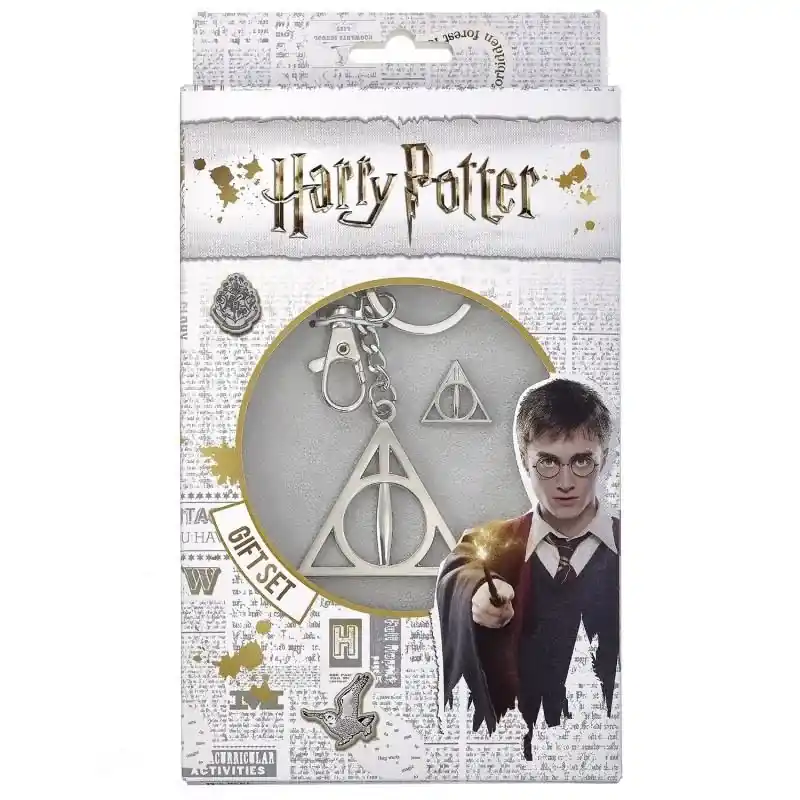 Kulcstartó és jelvény szett Harry Potter - Halál Ereklyéi, ezüst Legnépszerűbb