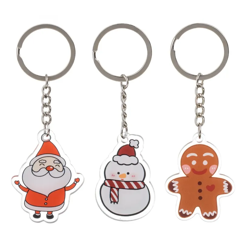 Outlet Karácsonyi kulcstartó készlet Mikulás, hóember és mézeskalács figurákkal - 3 db