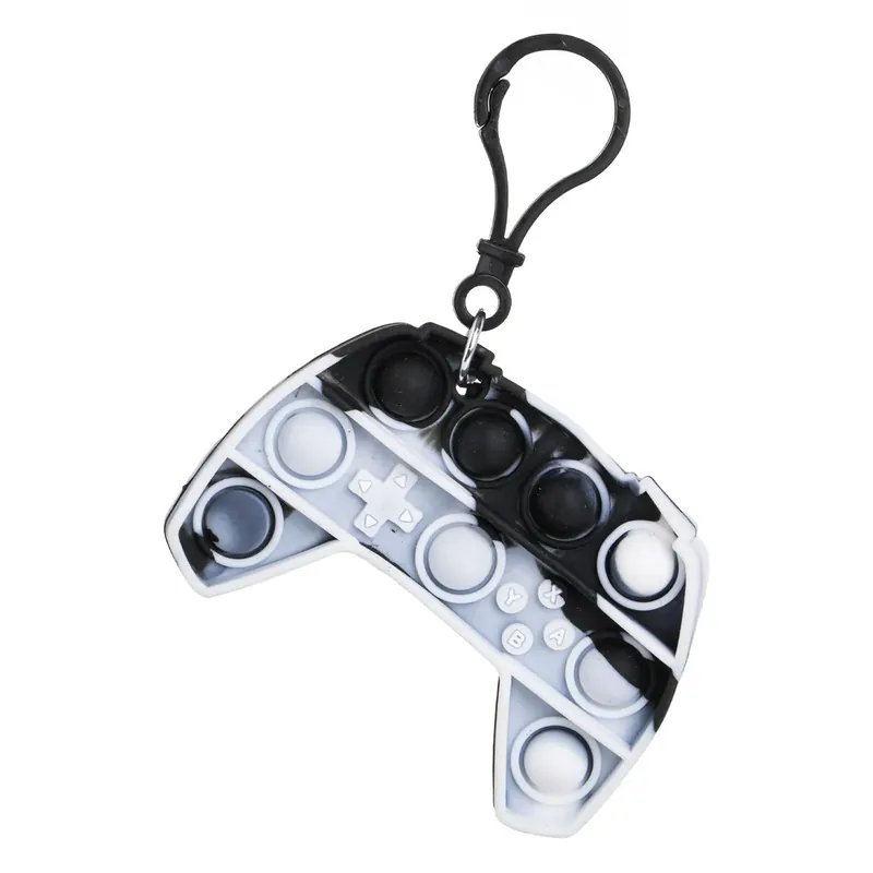Pop It Control Gaming Kulcstartó Szürke Fekete Gyerekeknek 8cm Végkiárusítás