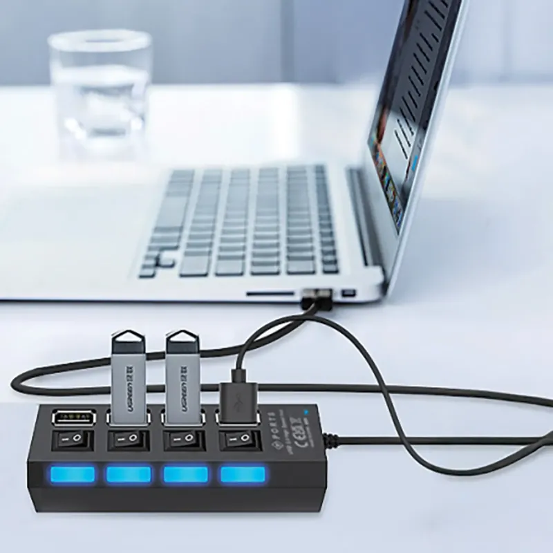 USB 2.0 4 Portos Hub Kapcsoló i-JMB Gyors kiszállítás