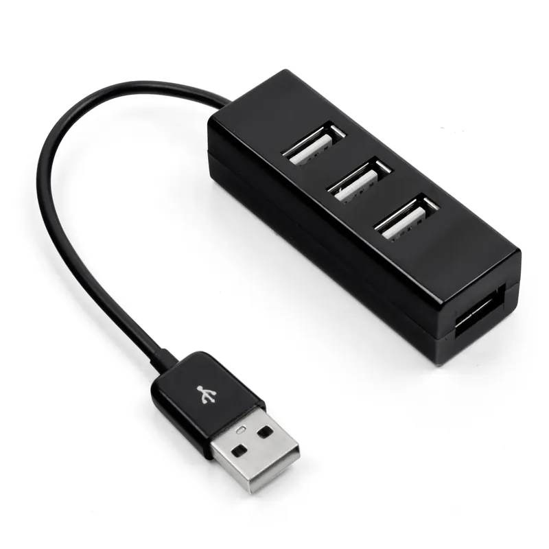 Fekete USB Hub 2.0 4 porttal Kedvezményes ár