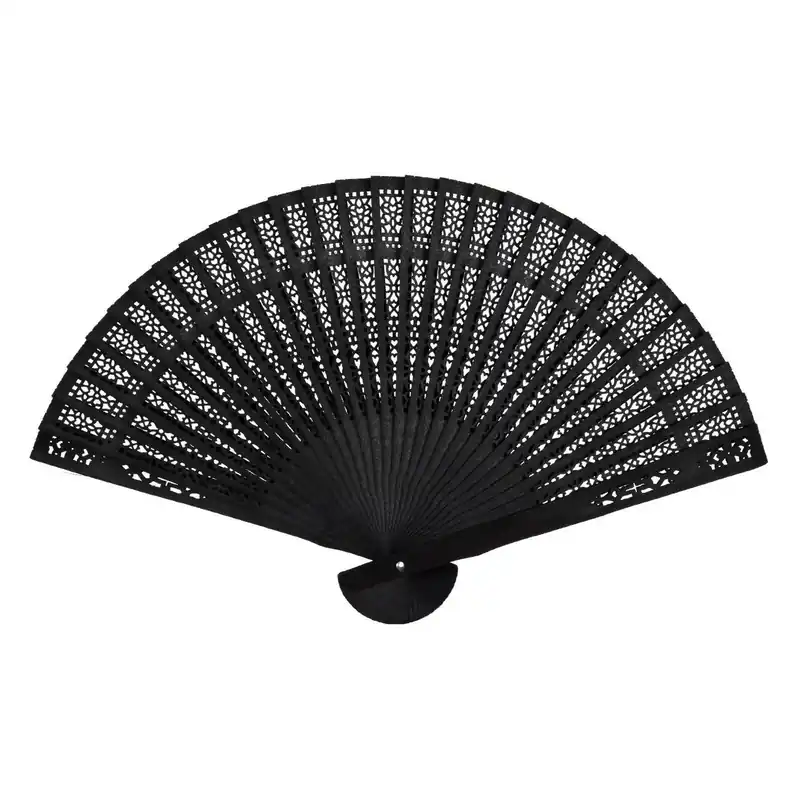 Legnépszerűbb Fekete Fa Legyező 23cm